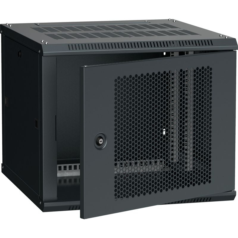 ITK Шкаф LINEA W 6U 600х600мм дверь перфорированная черный RAL9005