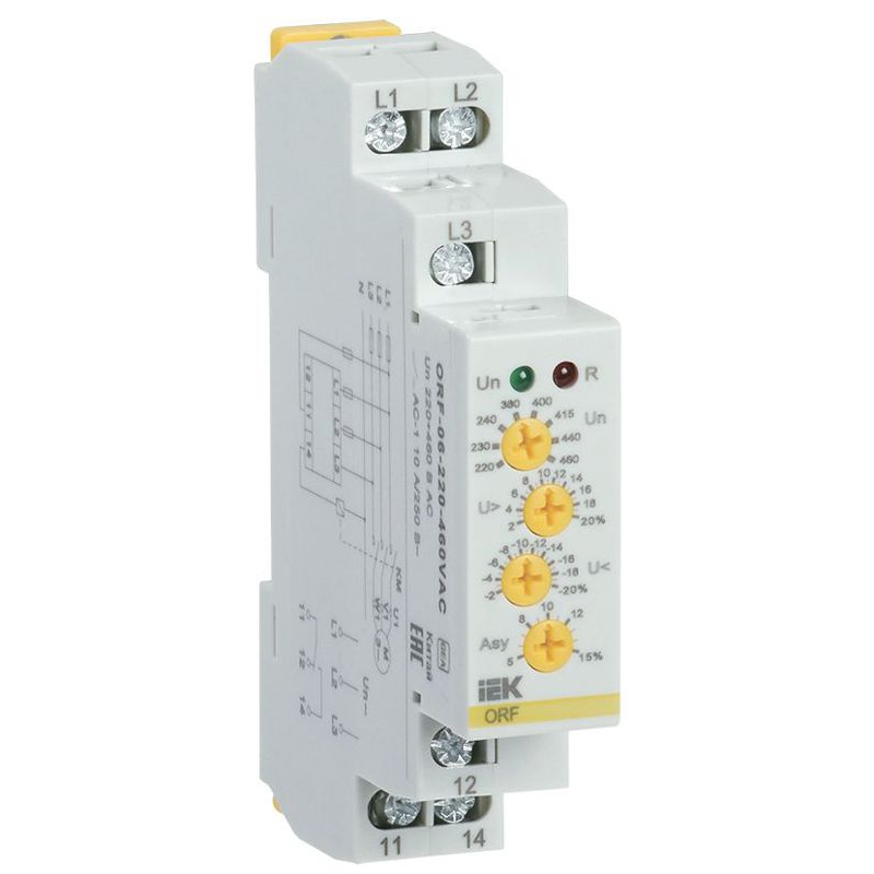Реле контроля фаз ORF-06 трехфазное 220-460В AC IEK