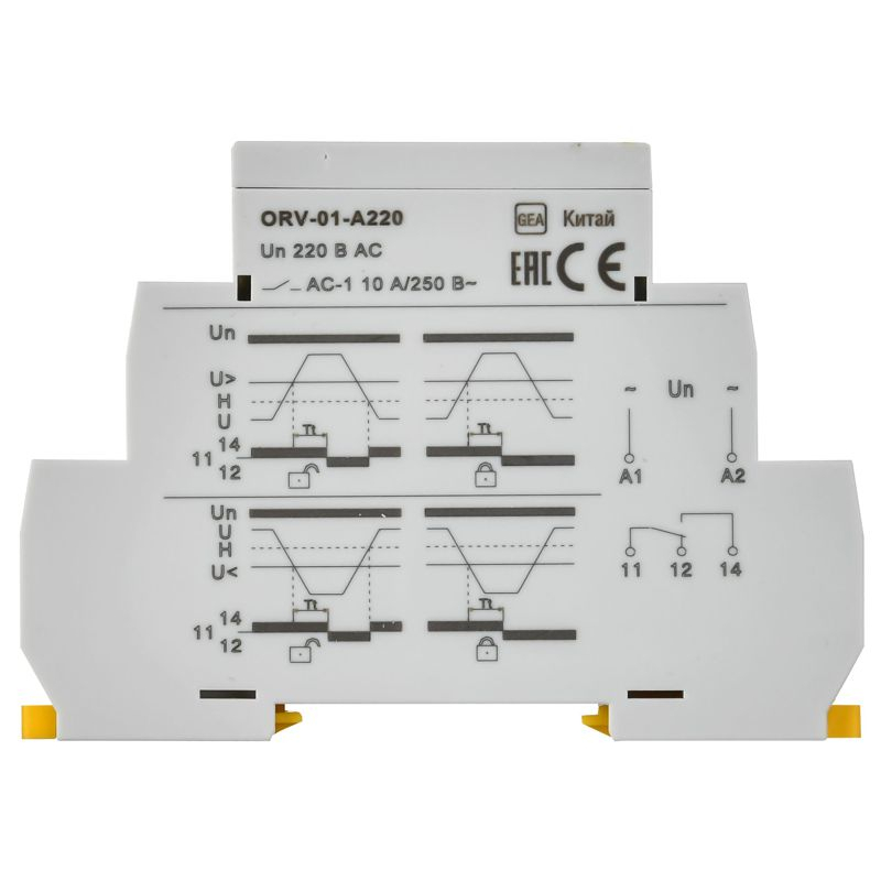 Реле контроля напряжения ORV с блокировкой однофазное 220В AC IEK