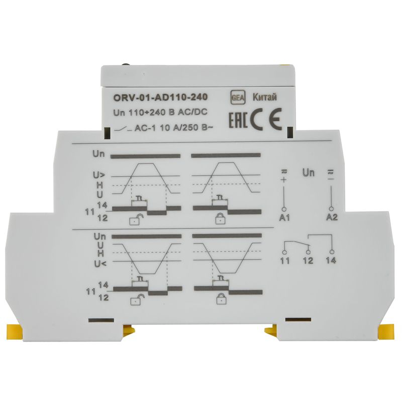Реле контроля напряжения ORV с блокировкой однофазное 110-240В AC/DC IEK