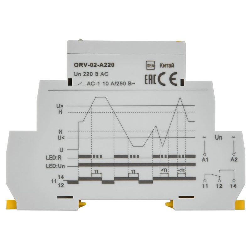 Реле контроля напряжения ORV однофазное 220В AC IEK