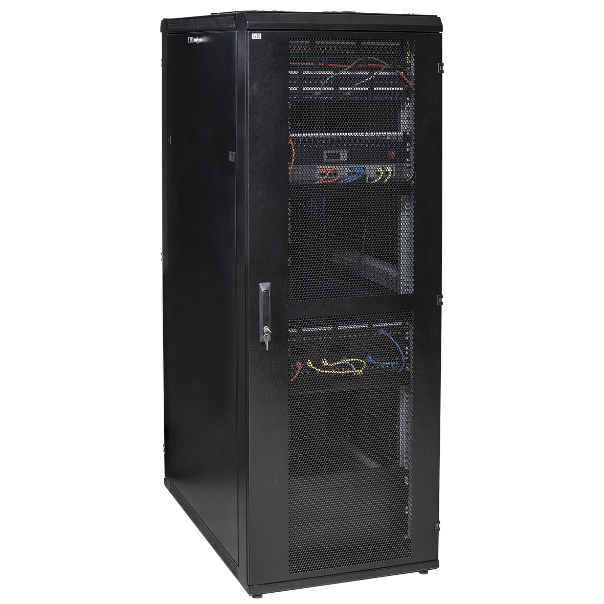 Шкаф серверный 48U 800х1000мм перф. двери черн. (ч.2) ITK LS05-48U81-PP-Z-2