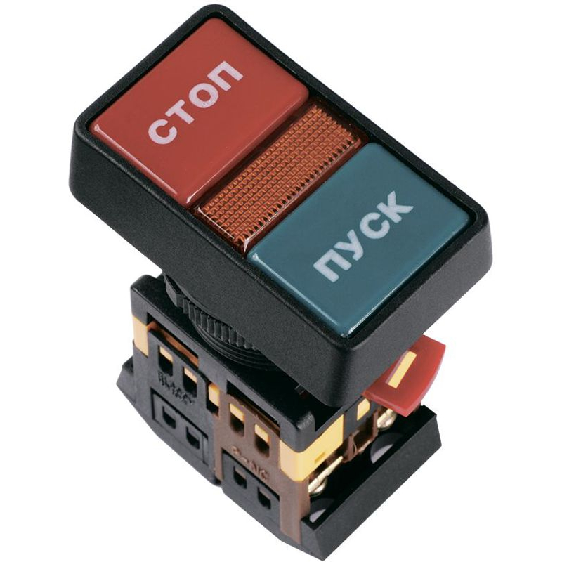 Кнопка РPВВ-30N Пуск-Стоп d=30мм неон/240В 1з+1р IEK