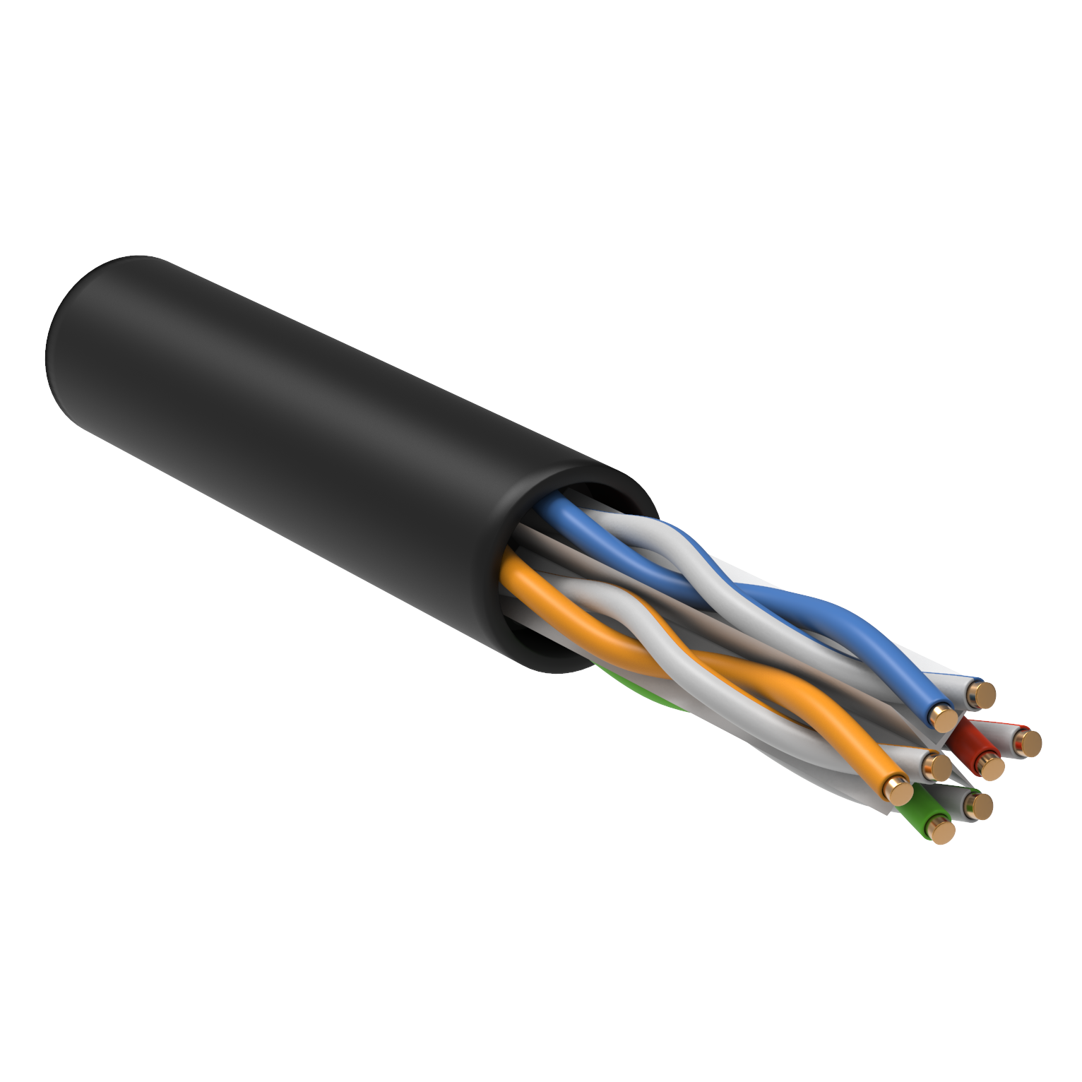 Кабель связи витая пара U/UTP кат.6 4х2х23AWG solid LSZH (305м) черн. (м) ITK LC3-C604-129