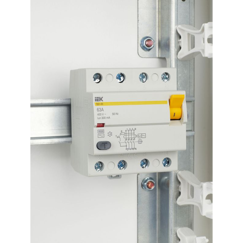 Выключатель дифференциальный (УЗО) ВД1-63 4Р 63А 300мА IEK