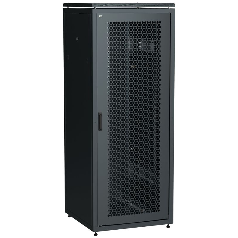 ITK LINEA N Шкаф сетевой 19 42U 800х800мм перфорированная передняя дверь задняя металлическая черный