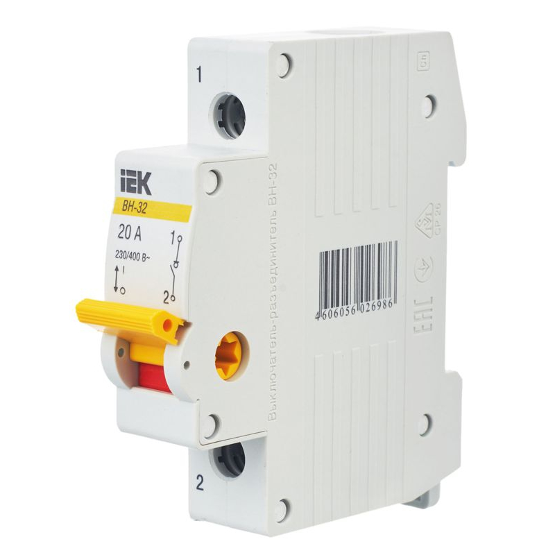 KARAT Выключатель нагрузки (мини-рубильник) ВН-32 1P 20А IEK