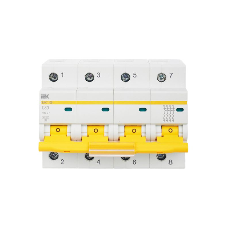 KARAT Автоматический выключатель ВА47-100 4P C 80А 10кА IEK