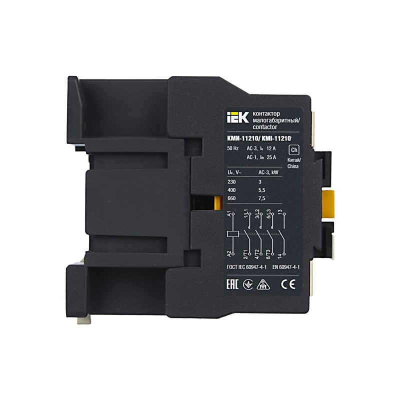 Контактор КМИ-11210 12А 230В/АС3 1NO IEK