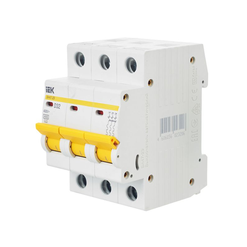 KARAT Автоматический выключатель ВА47-29 3P D 32А 4,5кА IEK