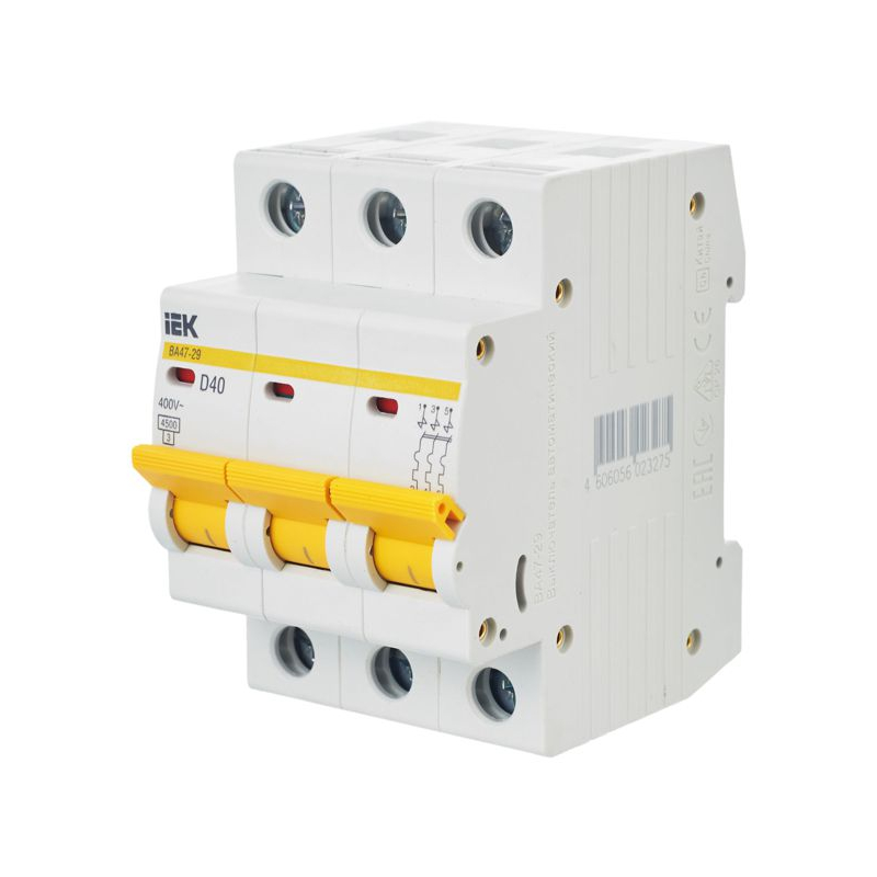 KARAT Автоматический выключатель ВА47-29 3P D 40А 4,5кА IEK
