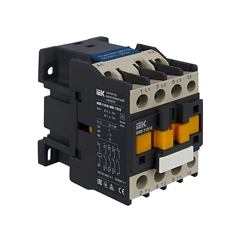 Контактор КМИ-11810 18А 230В/АС3 1NO IEK