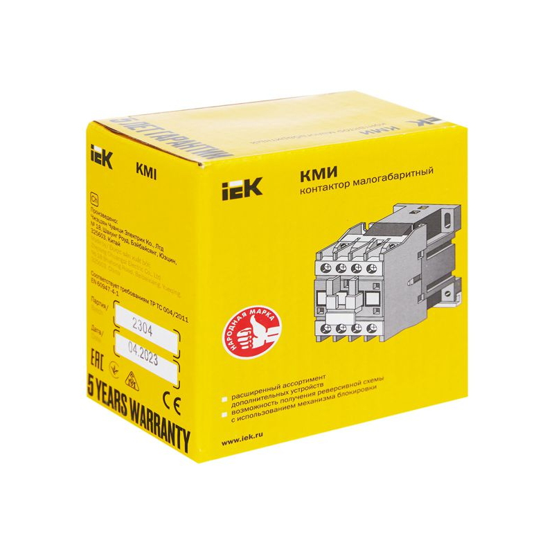 Контактор КМИ-10910 9А 230В/АС3 1NO IEK
