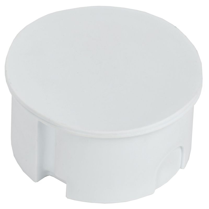 Коробка распаячная КМ41024 для полых стен безгалогенная (HF) D=80х40мм с металлическими лапками с крышкой IEK