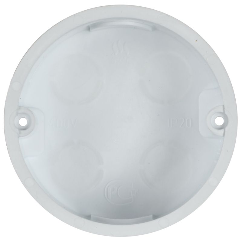 Коробка распаячная КМ41024 для полых стен безгалогенная (HF) D=80х40мм с металлическими лапками с крышкой IEK