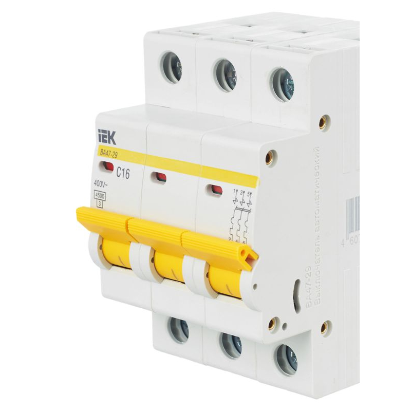 KARAT Автоматический выключатель ВА47-29 3P C 16А 4,5кА IEK