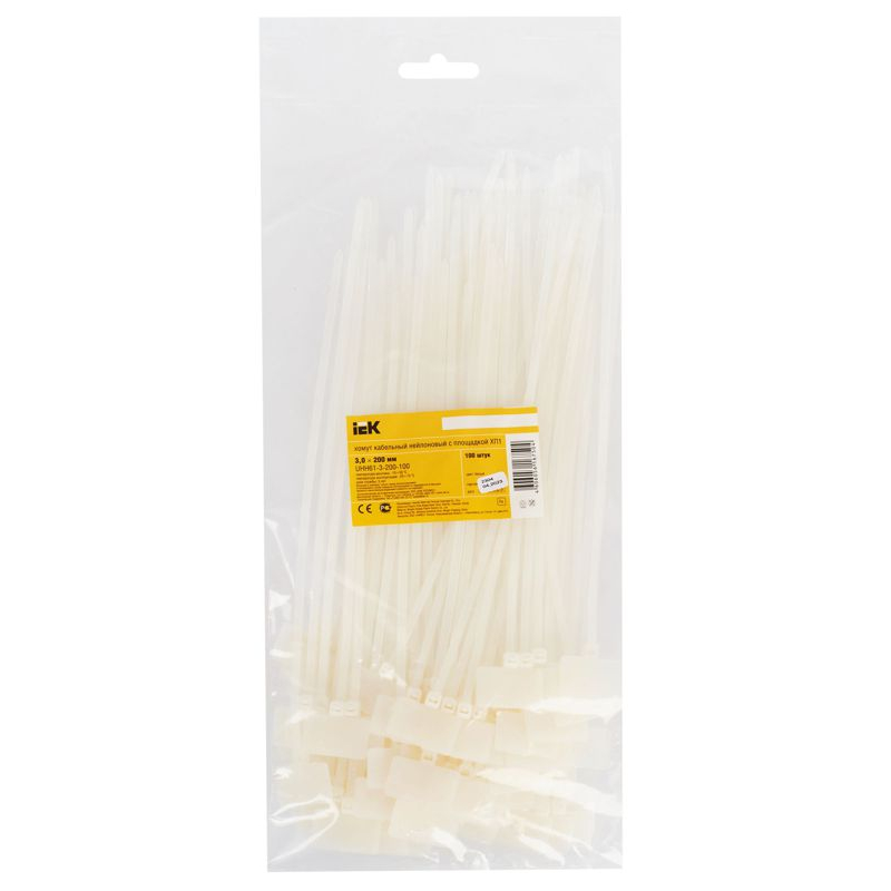 Хомут с площадкой ХП1 3,0х200 (100шт/упак) IEK