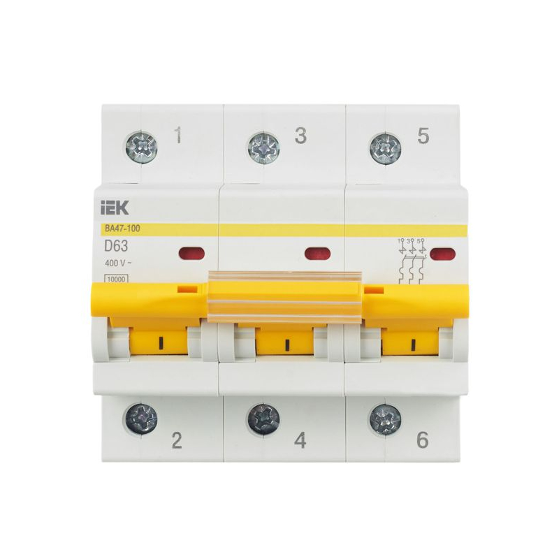 KARAT Автоматический выключатель ВА47-100 3P D 63А 10кА IEK