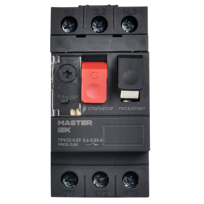 Пускатель ПРК32-0,63 In=0,63A Ir=0,4-0,63A Ue 660В IEK
