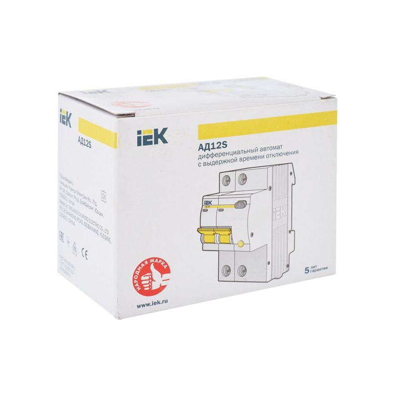 KARAT Дифференциальный автомат АД12S 2P 40А 100мА тип AC IEK