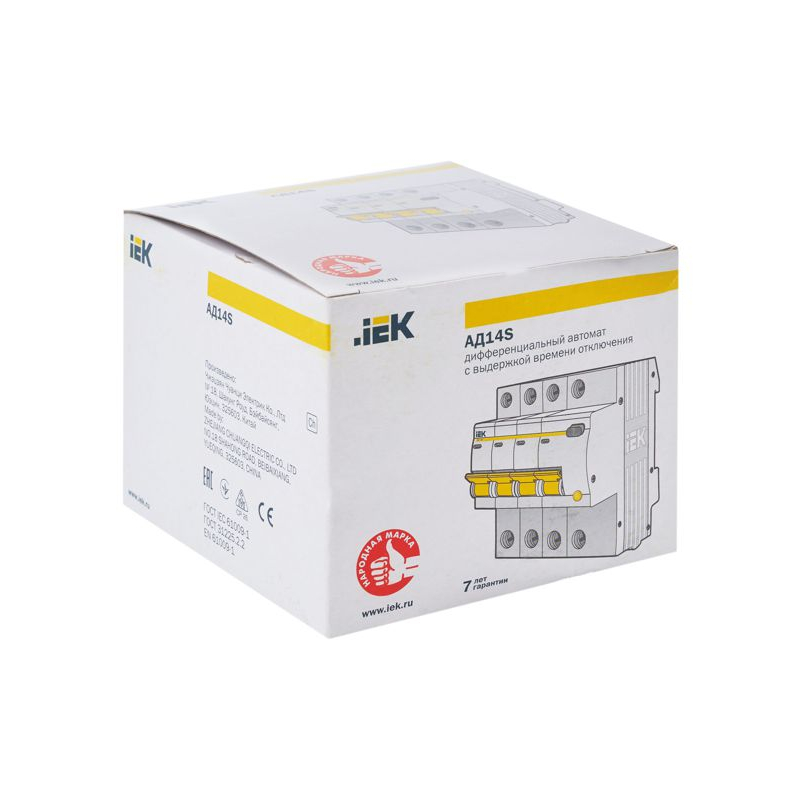 KARAT Дифференциальный автомат АД14S 4P 63А 300мА тип AC IEK
