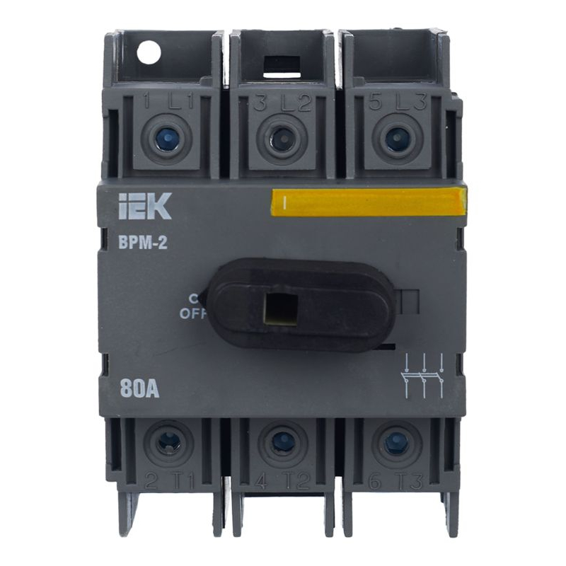 Выключатель-разъединитель модульный ВРМ-2 3P 80А IEK