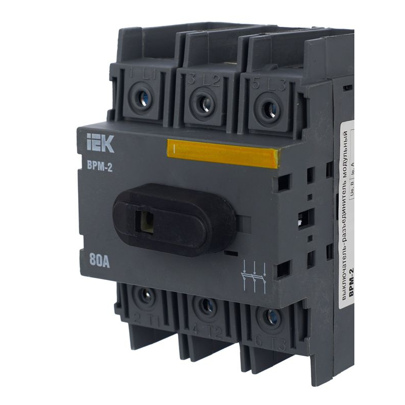 Выключатель-разъединитель модульный ВРМ-2 3P 80А IEK