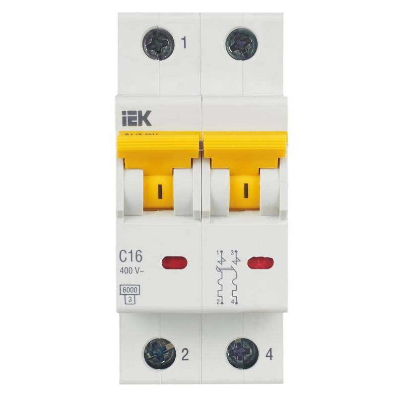 KARAT Автоматический выключатель ВА47-60M 2P C 16А 6кА IEK