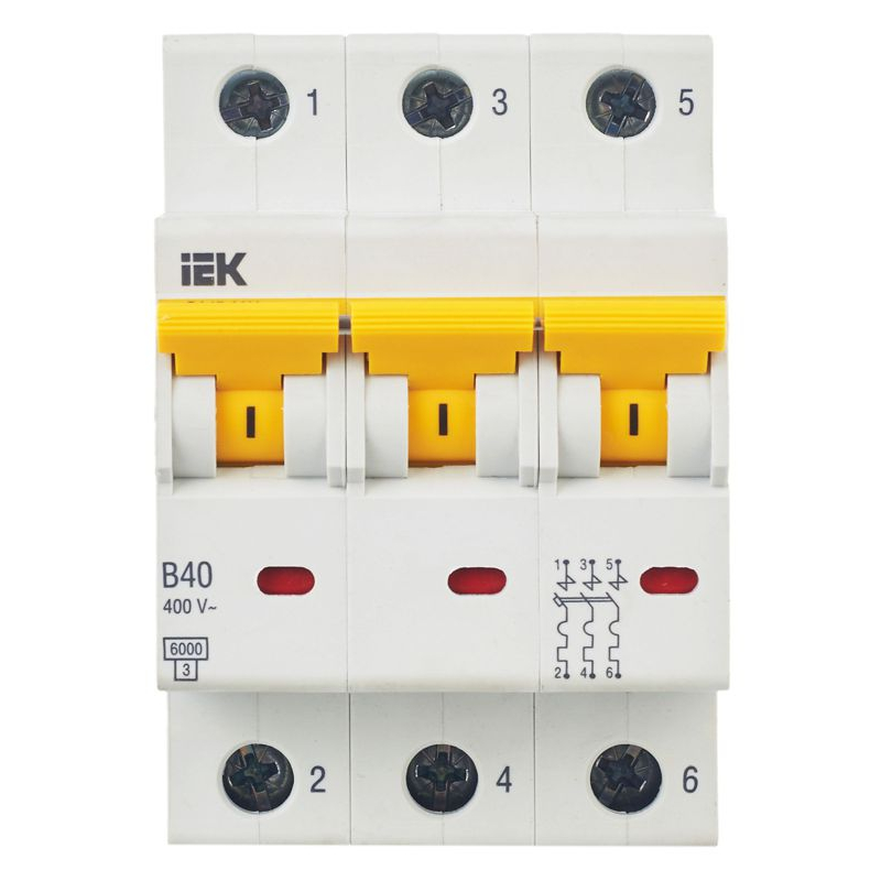 KARAT Автоматический выключатель ВА47-60M 3P B 40А 6кА IEK