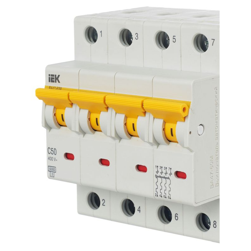 KARAT Автоматический выключатель ВА47-60M 4P C 50А 6кА IEK