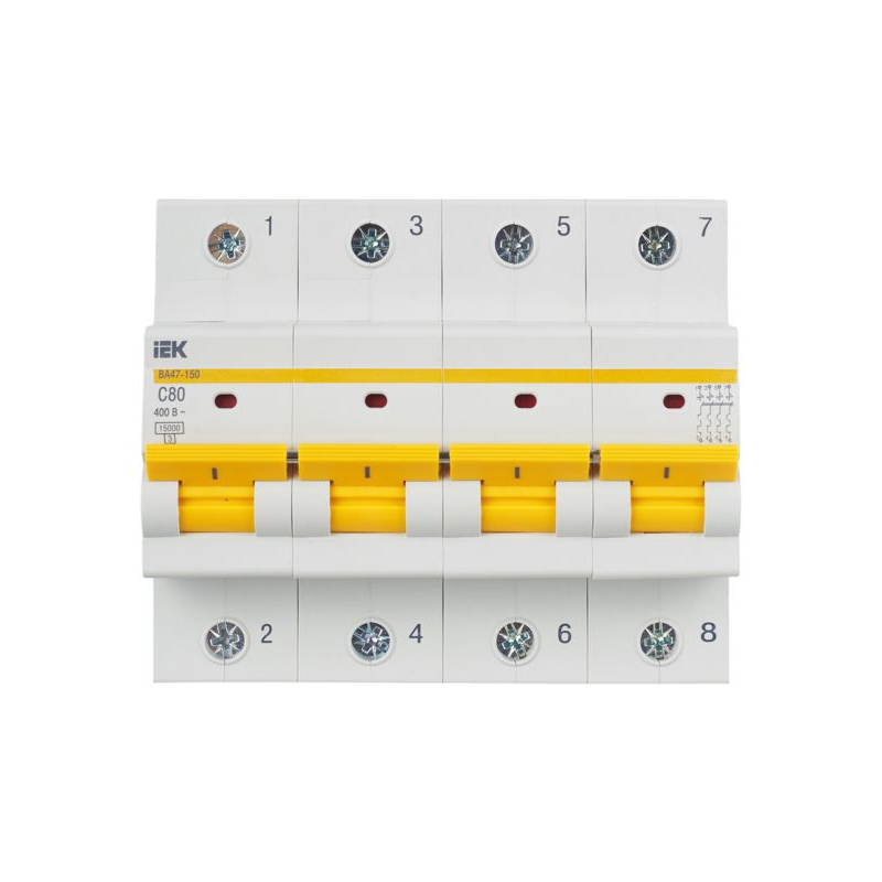 KARAT Автоматический выключатель ВА47-150 4P C 80А 15кА IEK