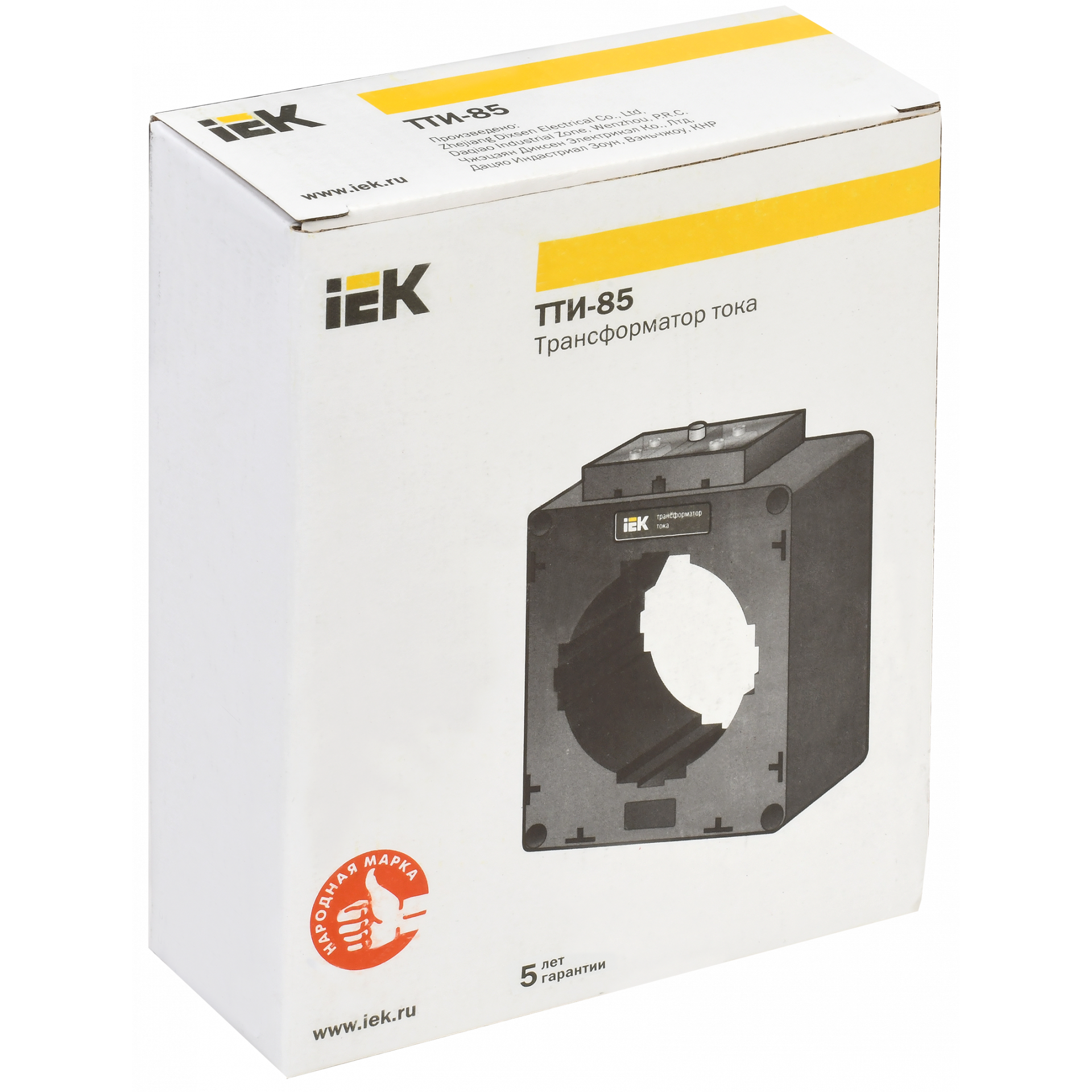 Трансформатор тока ТТИ-85 800/5А 15ВА класс 0,5 IEK