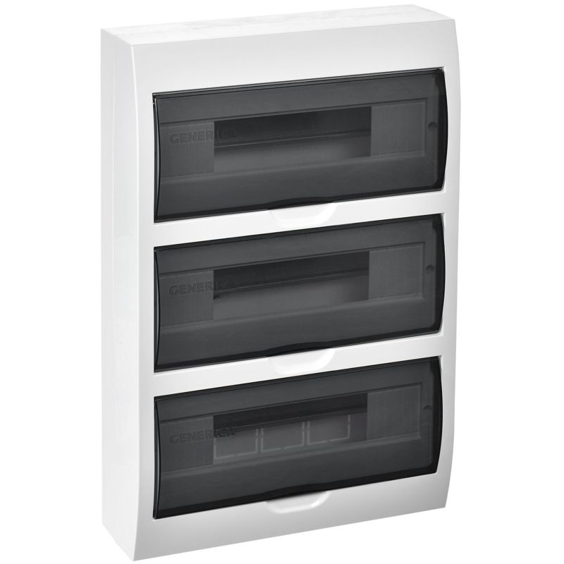 Корпус пластиковый ЩРН-П-36 черная прозрачная дверь IP41 GENERICA