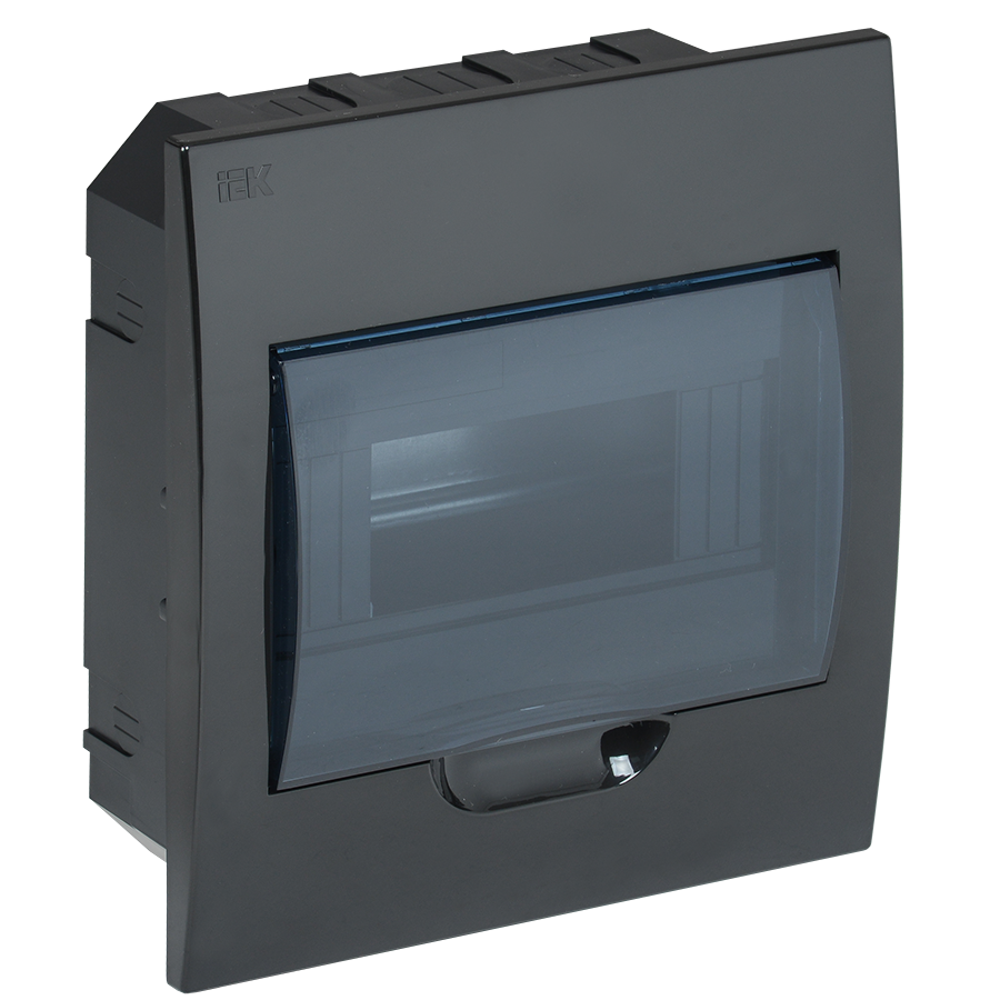 Корпус модульный пл. встр. ЩРВ-П-8 черный IP41 IEK