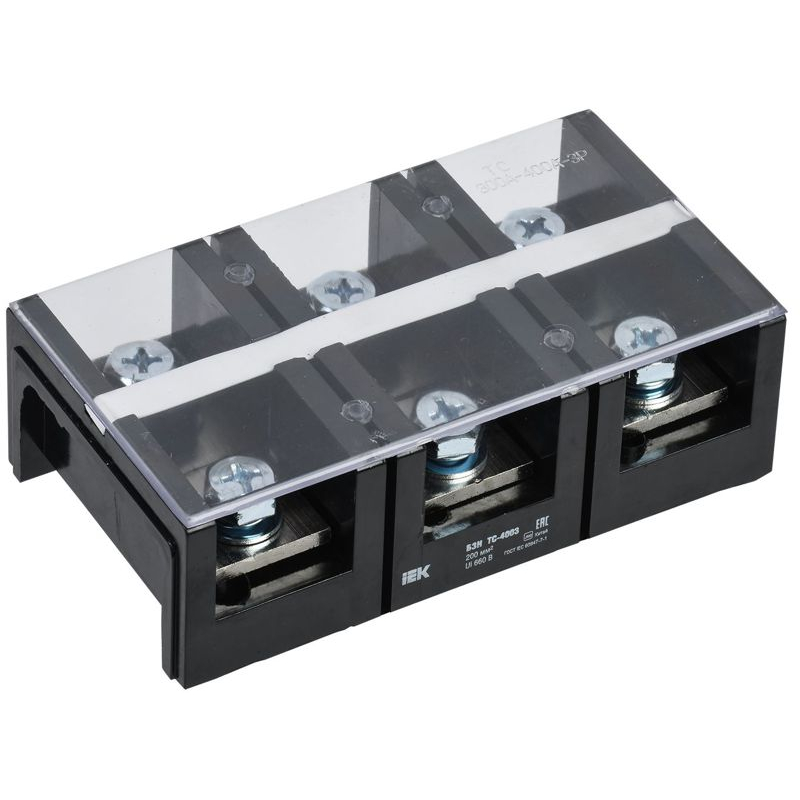 Блок зажимов наборный БЗН ТВ-604 6мм2 60А 4 пары IEK