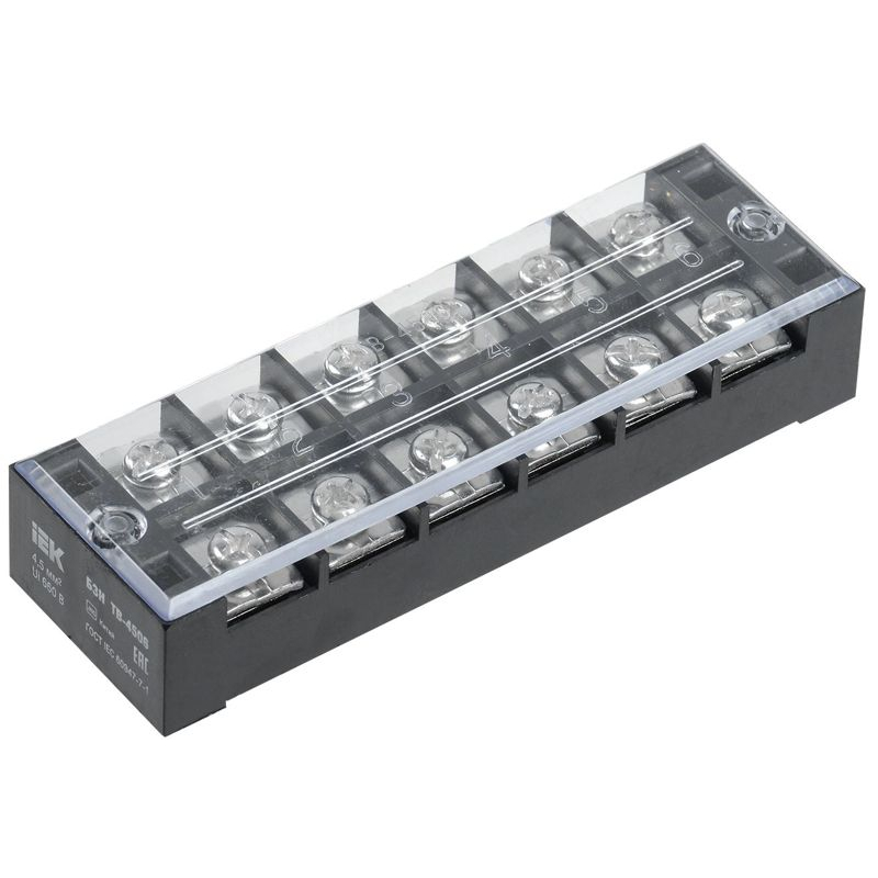 Блок зажимов наборный БЗН ТВ-2506 2,5мм2 25А 6 пар IEK