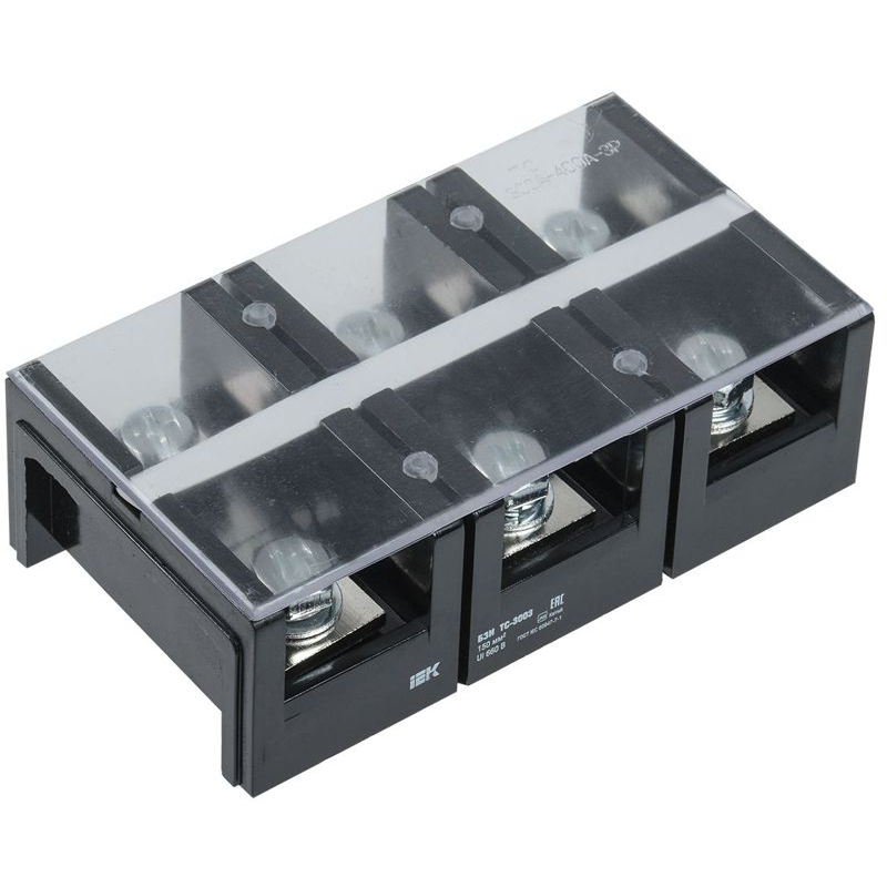 Блок зажимов наборный БЗН ТС-3003 150мм2 300A 3 пары IEK