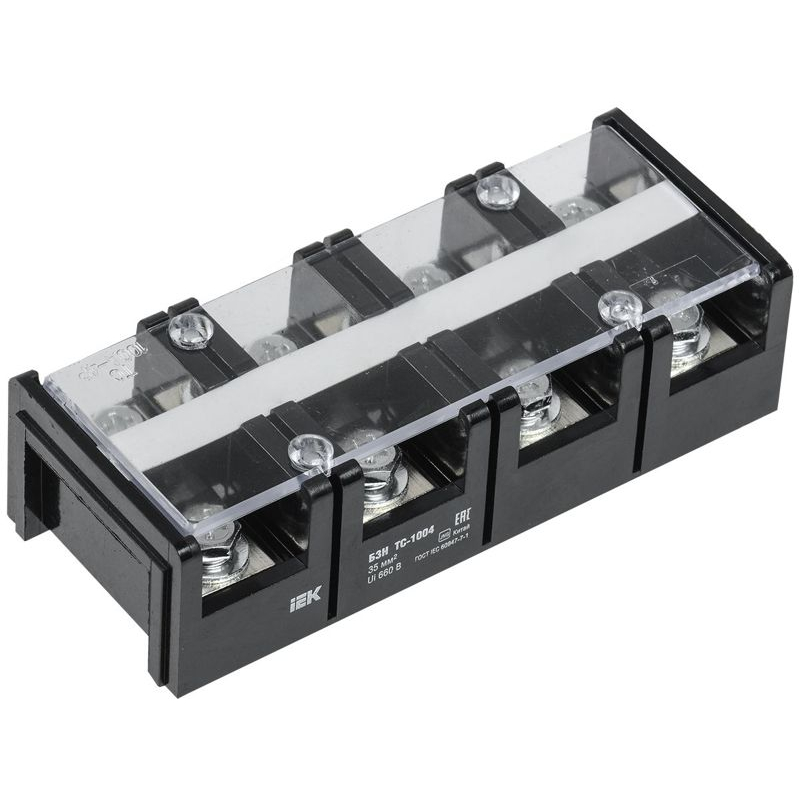 Блок зажимов наборный БЗН ТС-1004 35мм2 100A 4 пары IEK
