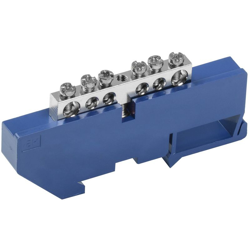 Шина N ноль на DIN-изоляторе с никелевым покрытием ШНИ-6х9-6-Д-С IEK