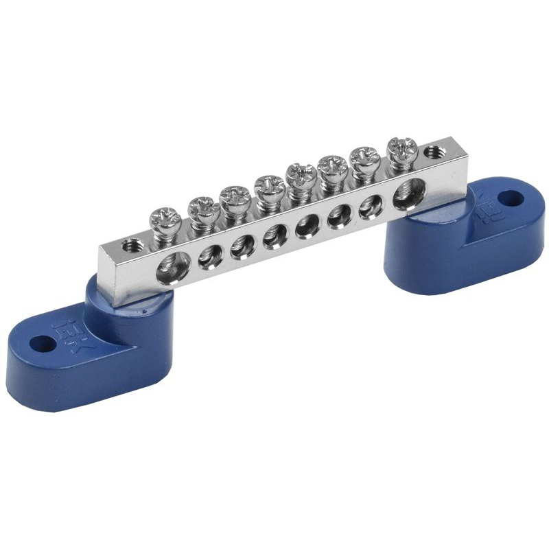 Шина N ноль на двух угловых изоляторах с никелевым покрытием ШНИ-6х9-8-У2-С IEK