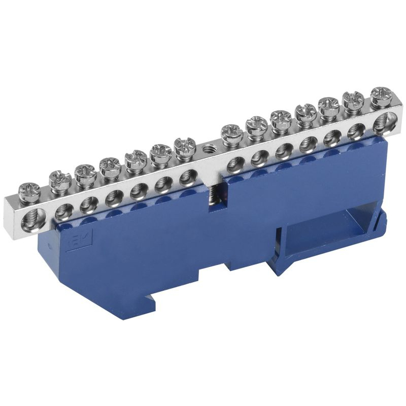 Шина N ноль на DIN-изоляторе с никелевым покрытием ШНИ-6х9-14-Д-С IEK