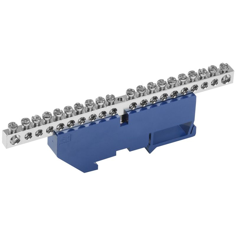 Шина N ноль на DIN-изоляторе с никелевым покрытием ШНИ-6х9-20-Д-С IEK