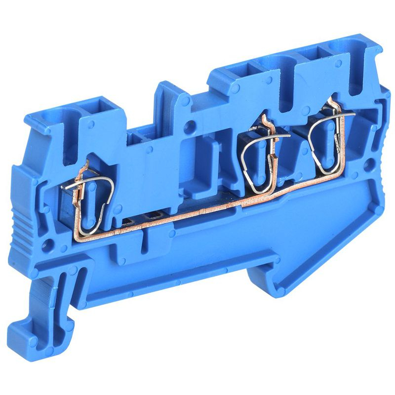 Клемма пружинная КПИ 3в-2,5 3 вывода 31А синяя IEK