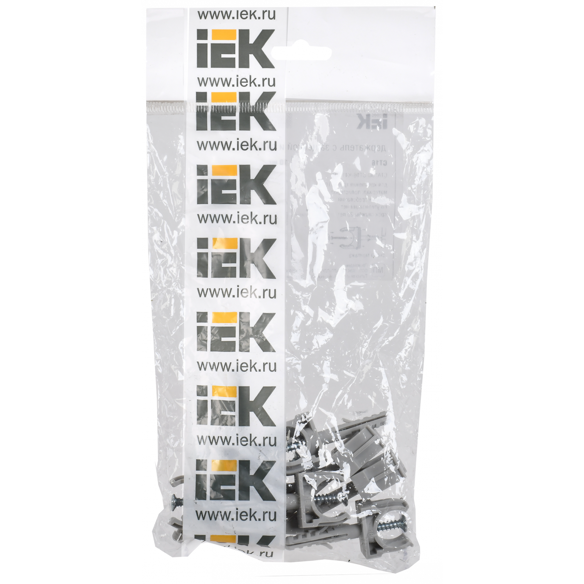 Держатель с защелкой и дюбелем CT16 (10шт/упак) IEK