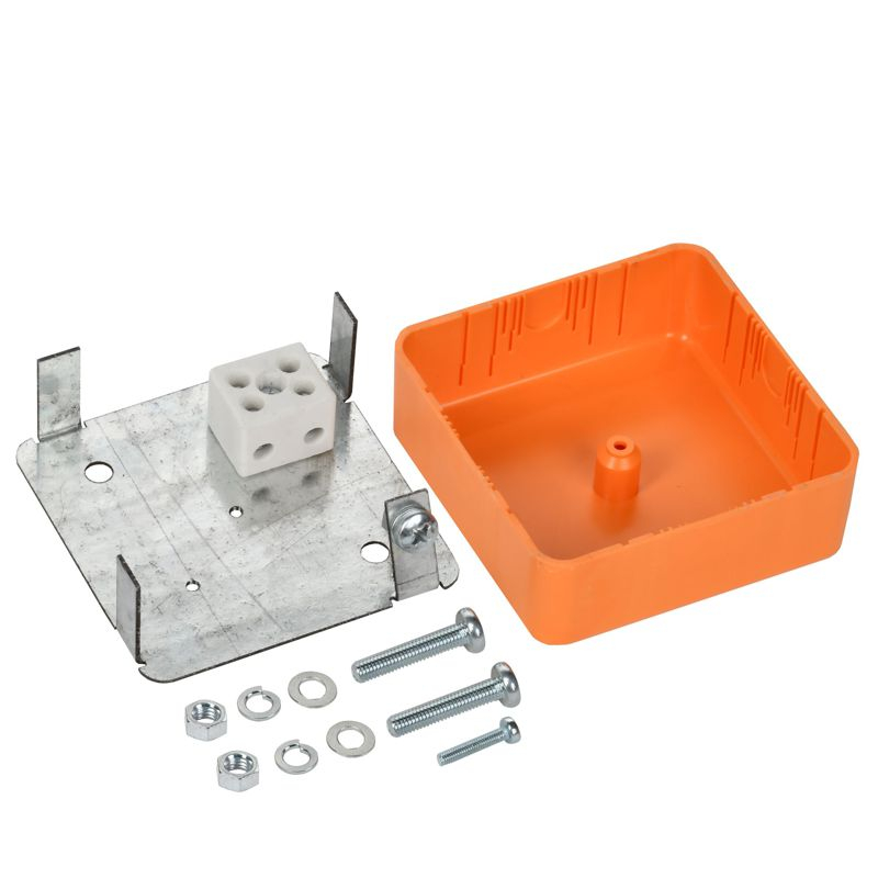 Коробка распаячная огнестойкая ПС безгалогенная (HF) 75х75х28мм 2P 4мм2 IP44 IEK