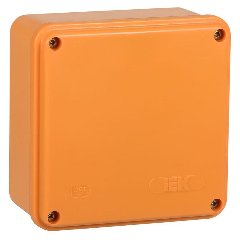 Коробка распаячная огнестойкая ПС безгалогенная (HF) 100х100х50мм 6P 4мм2 IP44 гладкие стенки IEK