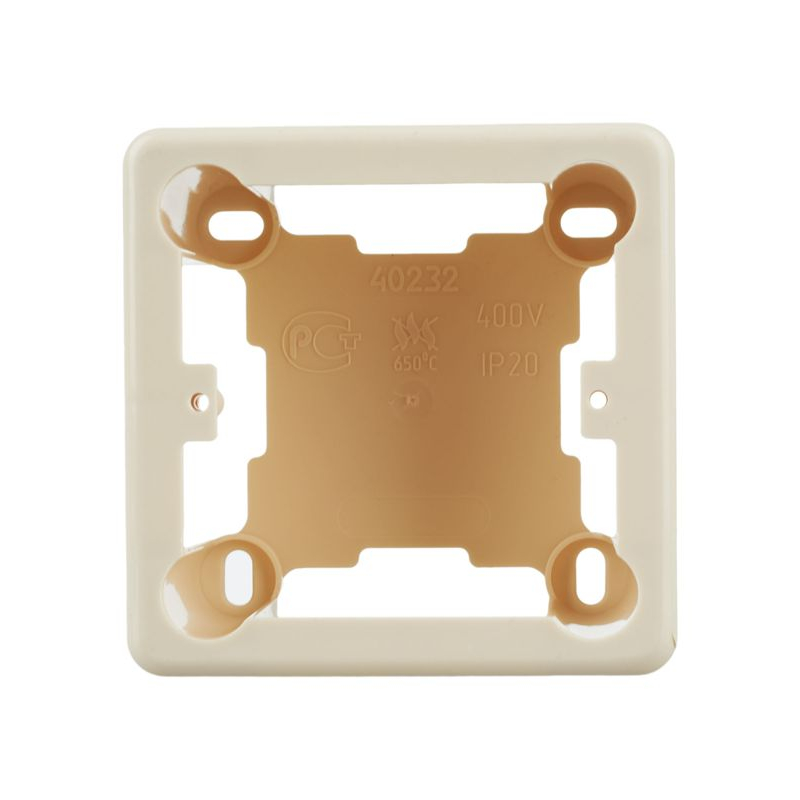 ELECOR Коробка универсальная КМКУ 85х85х42мм неразборная слоновая кость IEK