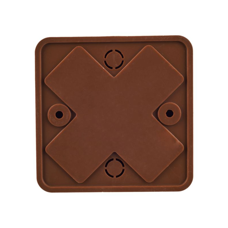 Коробка распаячная КМ41211-05 для открытой проводки безгалогенная (HF) 75х75х20мм дуб IEK