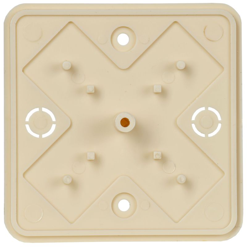 Коробка распаячная КМ41211-02 для открытой проводки безгалогенная (HF) 75х75х20мм слоновая кость IEK