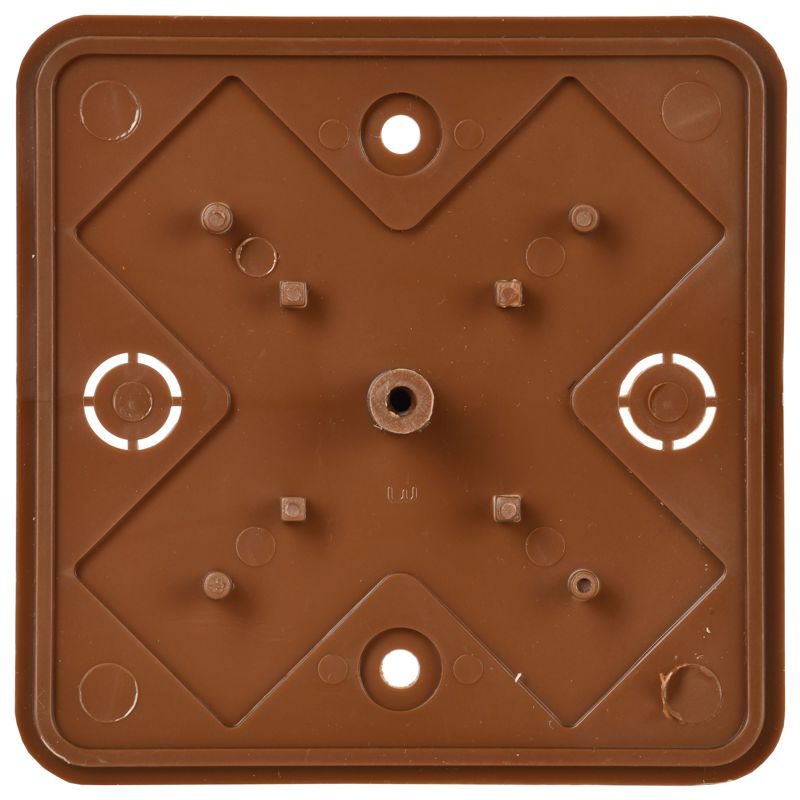 Коробка распаячная КМ41215-05 для открытой проводки безгалогенная (HF) 75х75х28мм дуб IEK